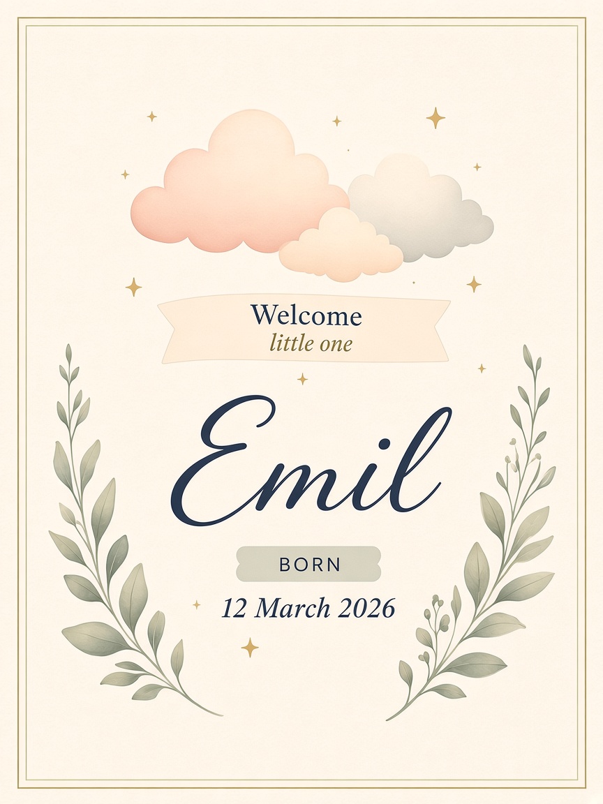 bn2 Welcome Birth print sample Emil